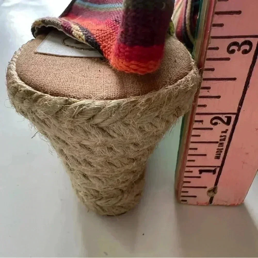 Rin woman’s multicolored Canvas Wedge Stripe Espadrilles made in Spain 3…